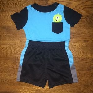 Monster pocket onesie w/ shorts